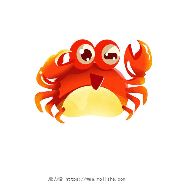 卡通大闸蟹 表情Q版 动物海鲜中秋节大闸蟹